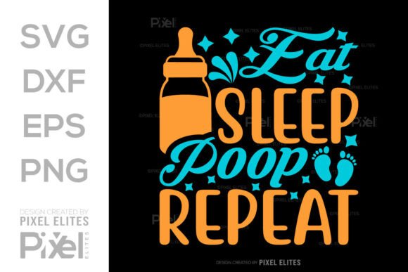 Eat Sleep Poop Repeat SVG Quote Design Review