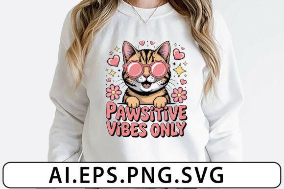 Funny Cat Vector T-Shirt Design Review for Real Embroidery Use