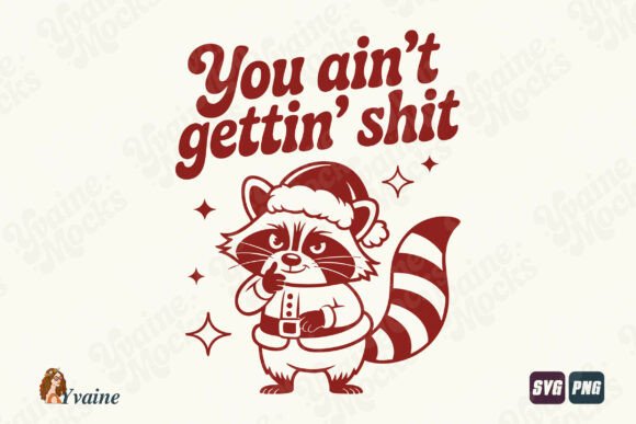 Funny Christmas Raccoon Santa Quote SVG Review