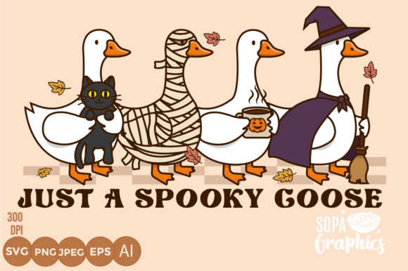 Just a Spooky Goose Funny Halloween
